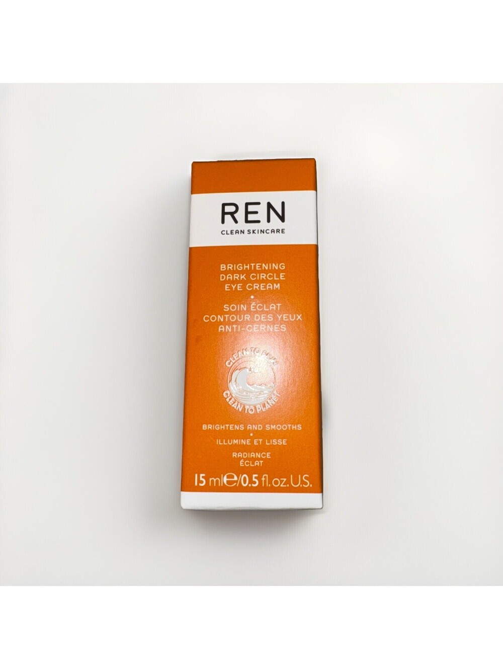REN Clean Skincare Brightening Dark Circle Eye Cream~15 ml / 0.5oz Full Size NIB